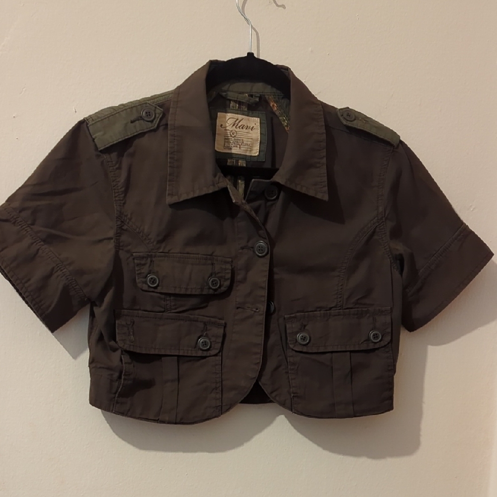 Mavi Short Sleeve Crop Jacket Size L